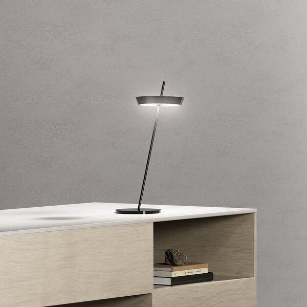 LED stolová lampa Mahina, čierna, výška 36 cm, kov,, Čierna, Obývacia izba / jedáleň, Hliník, Moderný