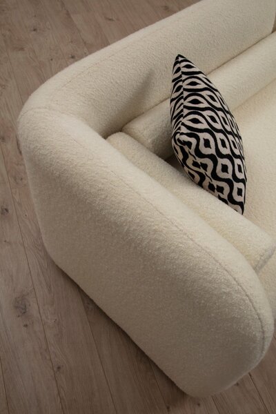 Hanah Home Trojmiestna pohovka Victoria 228 cm boucle krémová