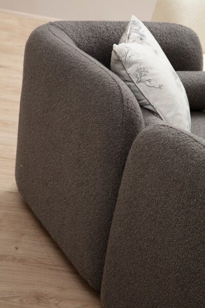 Hanah Home Trojmiestna pohovka Victoria 228 cm boucle sivá