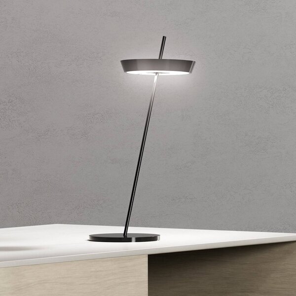 LED stolová lampa Mahina, čierna, výška 36 cm, kov,, Čierna, Obývacia izba / jedáleň, Hliník, Moderný