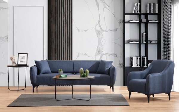 Hanah Home Trojmiestna rozkladacia pohovka Belissimo 220 cm modrá