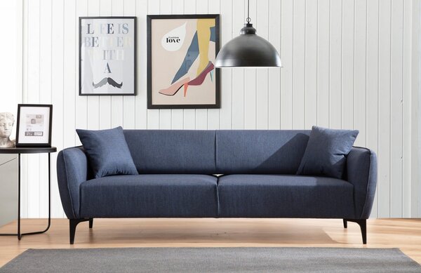 Hanah Home Trojmiestna rozkladacia pohovka Belissimo 220 cm modrá