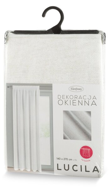 ZÁCLONA NA PÁSKE LUCILA 140X270 CM BIELA