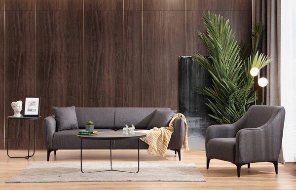 Hanah Home Trojmiestna rozkladacia pohovka Belissimo 220 cm tmavosivá