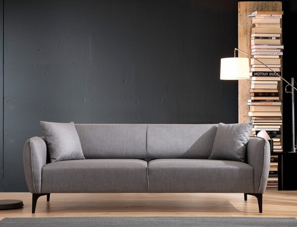 Hanah Home Trojmiestna rozkladacia pohovka Belissimo 220 cm sivá