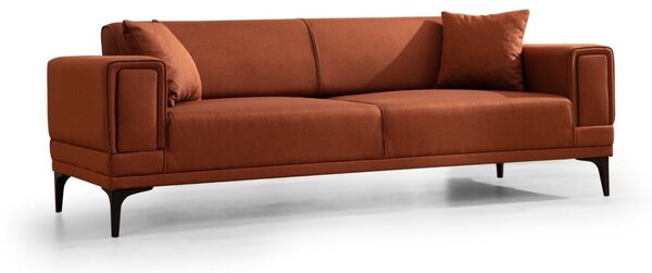 Hanah Home Trojmiestna rozkladacia pohovka Horizon 230 cm tehlovo oranžová