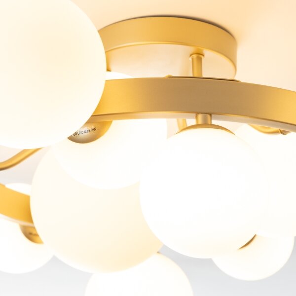 Brilagi - LED Prisadený luster MILLA 10xG9/3W/230V zlatá/biela