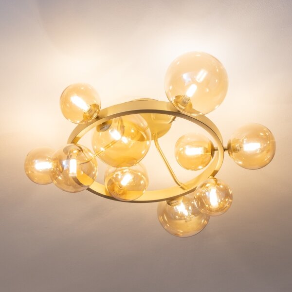 Brilagi - LED Prisadený luster MILLA 10xG9/3W/230V zlatá