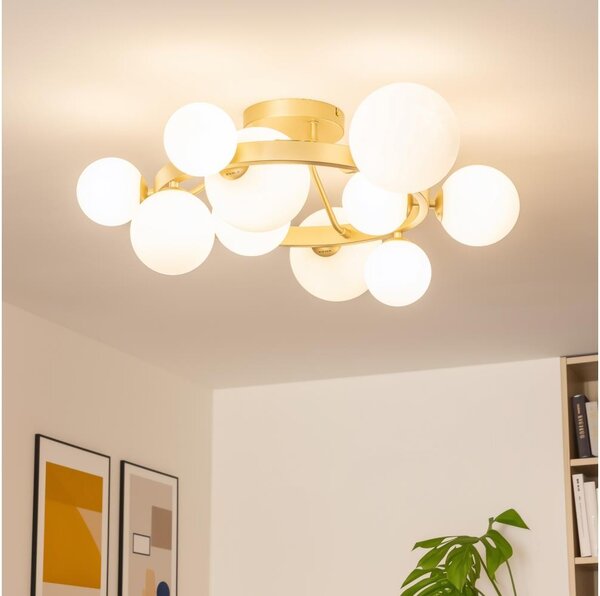 Brilagi - LED Prisadený luster MILLA 10xG9/3W/230V zlatá/biela