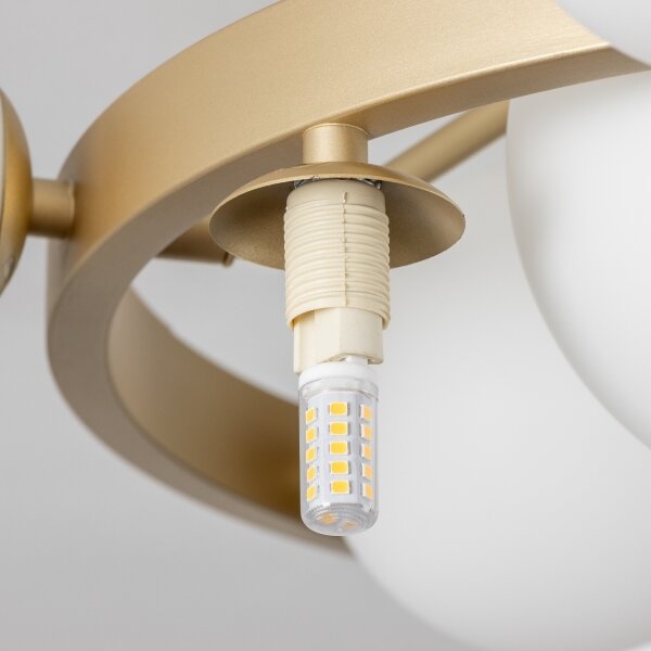Brilagi - LED Prisadený luster MILLA 10xG9/3W/230V zlatá/biela