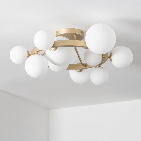 Brilagi - LED Prisadený luster MILLA 10xG9/3W/230V zlatá/biela