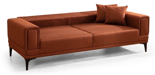 Hanah Home Trojmiestna rozkladacia pohovka Horizon 230 cm tehlovo oranžová