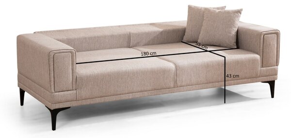 Hanah Home Trojmiestna rozkladacia pohovka Horizon 230 cm svetlohnedá