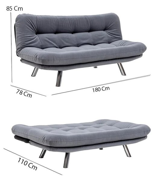 Hanah Home Trojmiestna rozkladacia pohovka Misa Small 175 cm viacfarebná