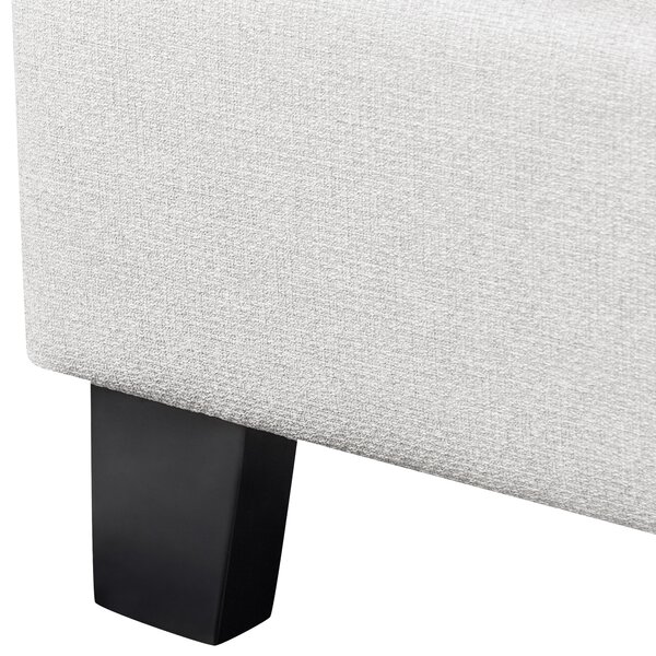 Posteľ čalúnená svetlosivá 140 x 200 cm rám postele s roštom bez čela spálňa moderný minimalistický štýl
