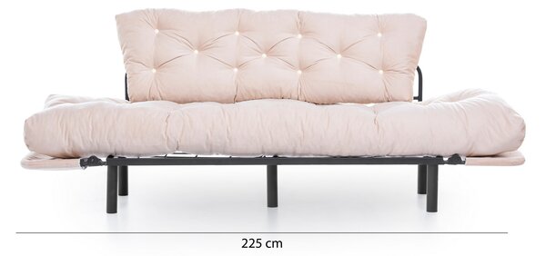 Hanah Home Trojmiestna rozkladacia pohovka Nitta 185 cm krémová