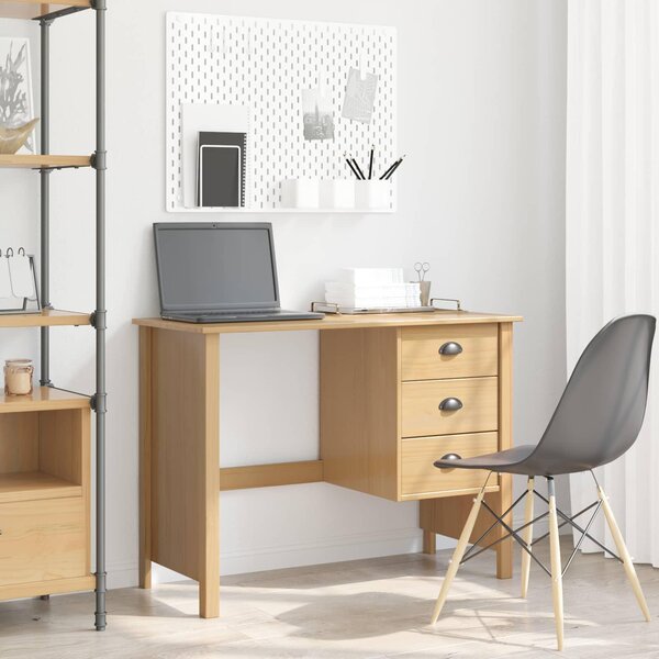 Maison Exclusive – písací stôl so zásuvkami HILL medovo hnedý 100 x 45 x 74 cm