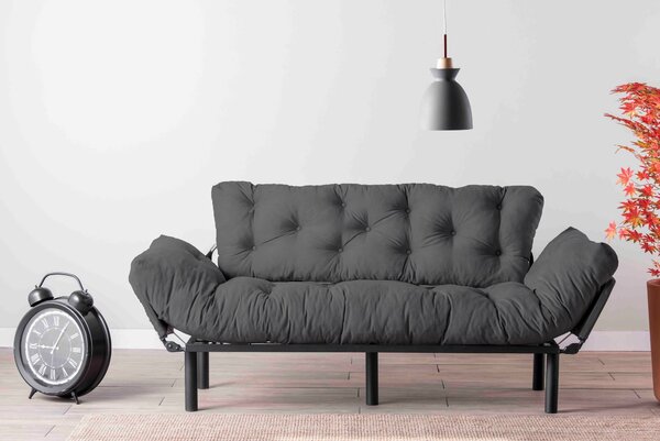 Hanah Home Trojmiestna rozkladacia pohovka Nitta 185 cm sivá