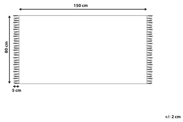 Koberec béžová a zelená juta 80 x 150 cm pásikavý vzor so strapcami obdĺžnikový tvar ručne tkaný boho štýl obývačka spálňa