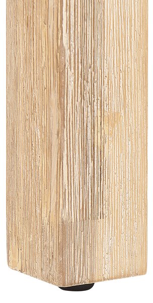 Záhradný jedálenský stôl sivá svetlé akáciové drevo 180 x 90 cm betónová doska 8-miestny industriálny štýl interiér exteriér