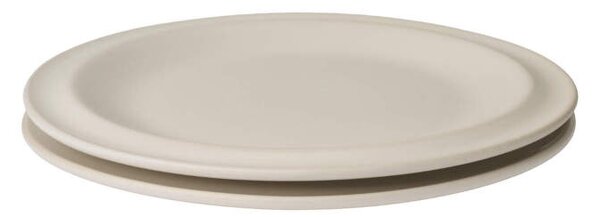 Bolia Tanier Edge Plate Ø21 cm 2ks, ecru stoneware