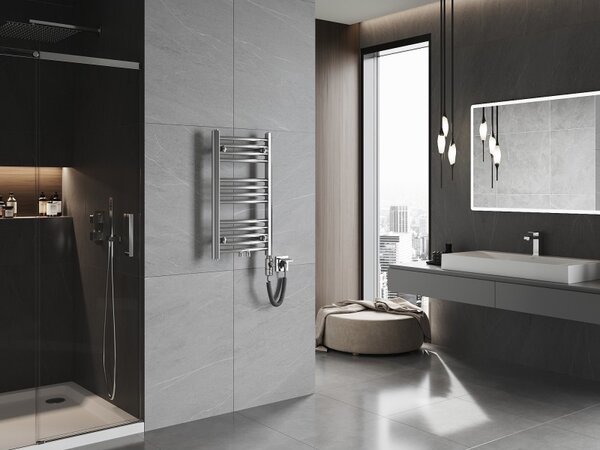 Mexen Ares, elektrické vykurovacie teleso 700 x 400 mm, 300 W, chrómová, W102-0700-400-2300-01
