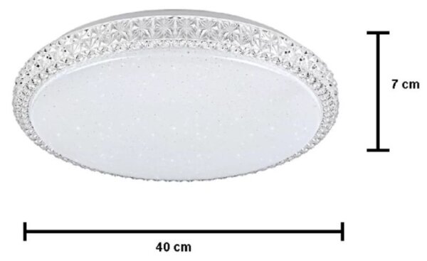 LED Stmievateľné stropné svietidlo IRINA LED/48W/230V s diaľkovým ovládačom