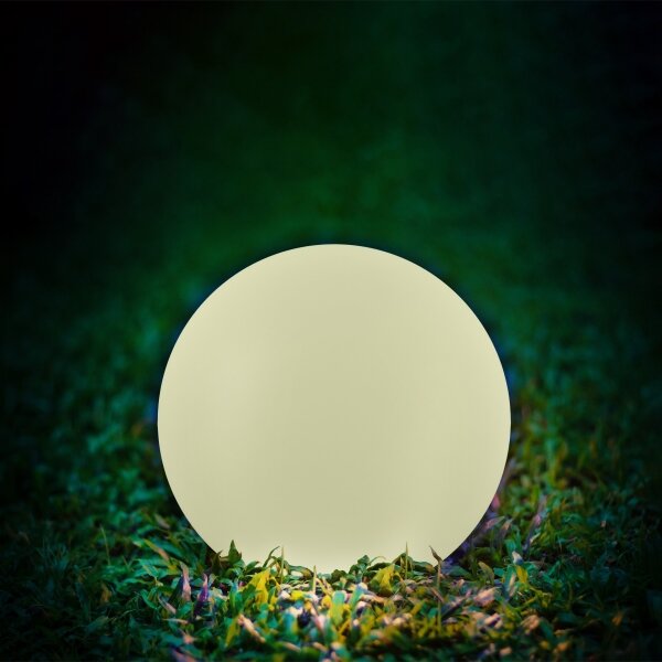 LED RGBW Solárna lampa BALL LED/3,7V 1500 mAh pr. 40 cm IP65 + diaľkové ovládanie