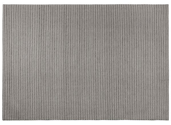 Koberec tmavosivý vlnený s polyesterom 160 x 230 cm ručne prešívaný klasický dizajn