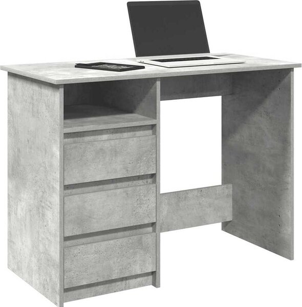Maison Exclusive - písací stôl betónovo sivý 102x50x75 cm drevený materiál