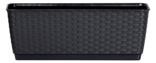 Prosperplast Truhlík s miskou RICHARD vyšší antracit, variant 38,6 cm