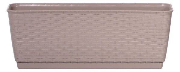 Prosperplast Truhlík s miskou RICHARD vyšší mocca, variant 49,2 cm