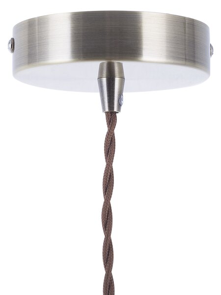 Závesná lampa priehľadná sklenená mosadzná kovové industriálne stropné svietidlo