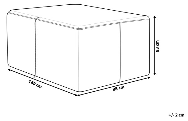 Ochranná plachta na záhradný nábytok sivá PVC 169 x 88 x 83 cm proti dažďu obdĺžnikový tvar moderný štýl doplnky exteriér