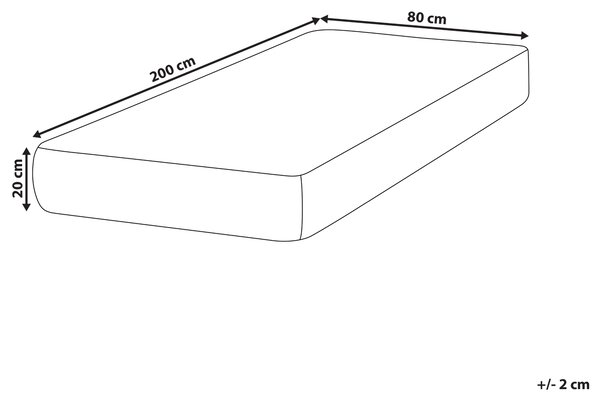 Penový matrac biely a sivý polyester 80 x 200 cm stredne tvrdý snímateľný poťah so zipsom