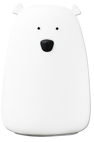LED RGB Detská dotyková lampička BEAR LED/0,8W/5V biela + USB