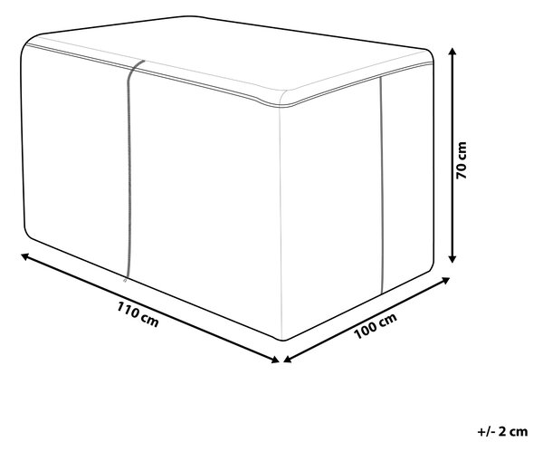 Ochranná plachta na záhradný nábytok sivá PVC polyester 110 x 100 x 70 cm kryt proti dažďu