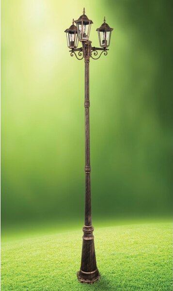 Vonkajšia lampa 3xE27/20W/230V IP43 2,58 m patina