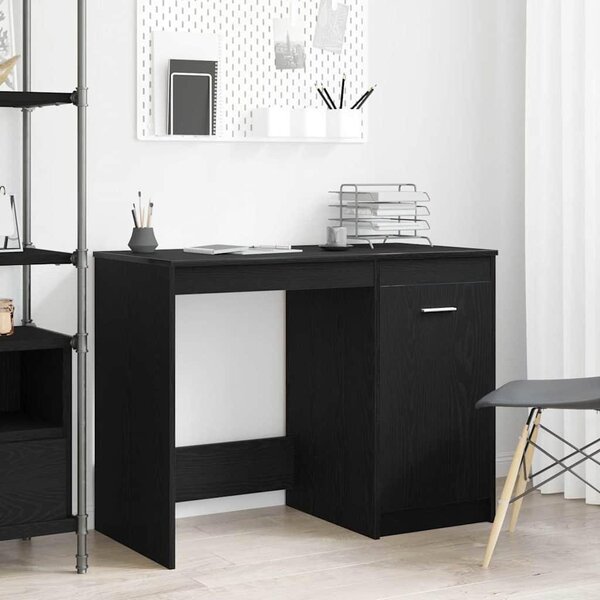 Maison Exclusive – písací stôl, čierna farba, vzhľad dubového dreva, materiál: drevotrieska