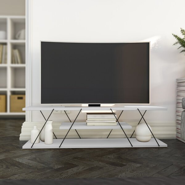 Kalune Design TV skrinka CANAZ 120 cm biela/čierna