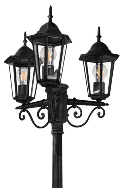 Vonkajšia lampa 3xE27/20W/230V IP43 2,58 m čierna