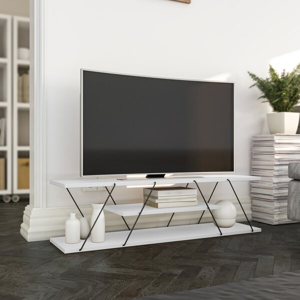 Kalune Design TV skrinka CANAZ 120 cm biela/čierna