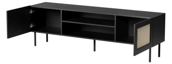 HALMAR TV skrinka Juta 180 cm čierna/hnedá