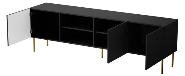 HALMAR TV skrinka Jungle 190 cm čierna/zlatá
