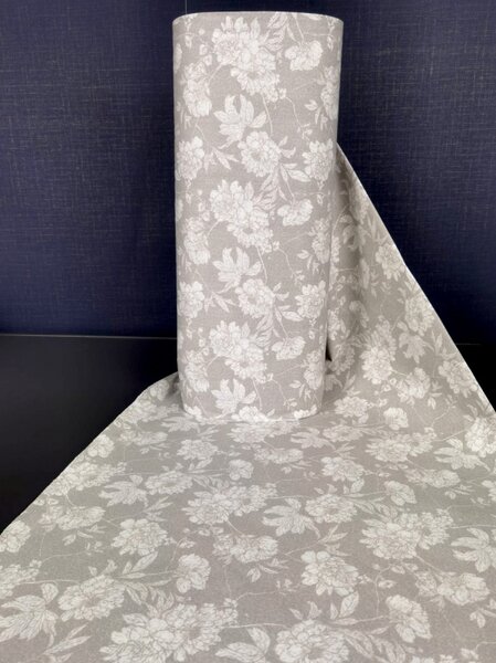 Ervi Bavlnená látka/plátno š.240cm - Kvety na šedom -26726-3, metráž