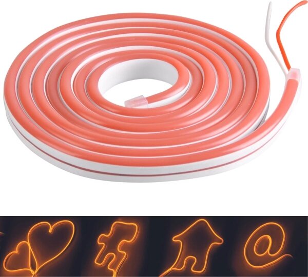 LED Pásik NEON 2 m LED/17W/12V IP65 oranžová