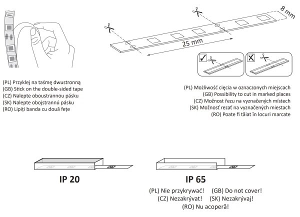 LED pásik 2m LED/18W/12V 4000K