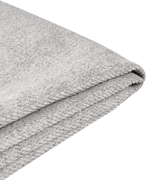 Kontinentálna posteľ bez čela sivá polyester čalúnený rám 140 x 200 cm pružinový matrac spálňa