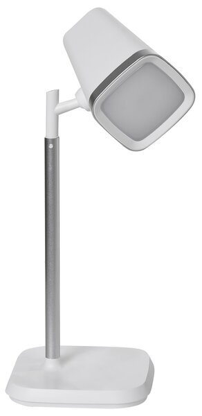 Stolná a nástenná LED lampa biela syntetický materiál 3 režimy teploty svetla so stmievačom nastaviteľná odnímateľná kancelária