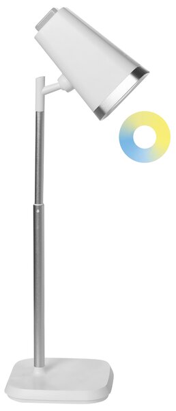 Stolná a nástenná LED lampa biela syntetický materiál 3 režimy teploty svetla so stmievačom nastaviteľná odnímateľná kancelária